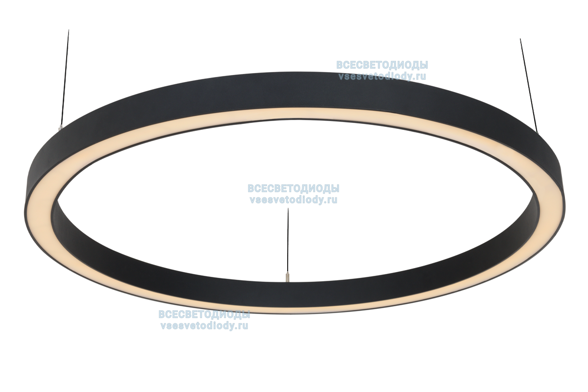 Светильник кольцо светодиодное Ring 85W, D1000 мм*61, 3000К, с протоколом управления Dali, черный, подвесной, IP 40