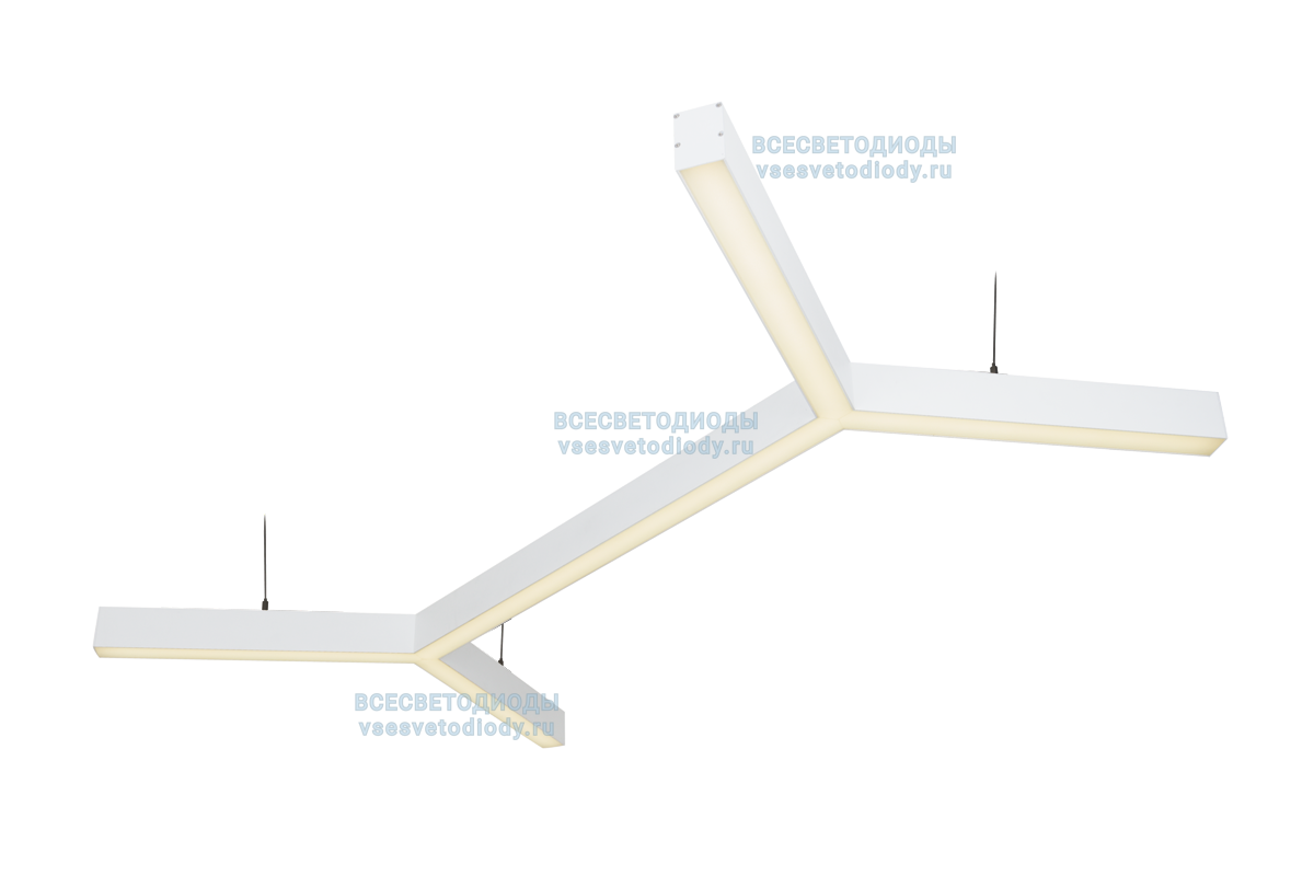 Светильник Bone 216W, 3060*1800 мм, 5000К, с протоколом управления Dali, белый, подвесной, IP 40